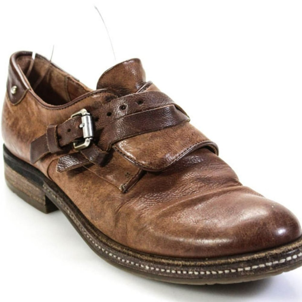 A.S. 98 Womens Leather Buckle  38 EUR  8 Narrow